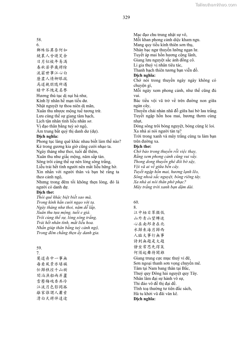 Luận án tiến sĩ ngữ văn Gia Định tam gia thi trong tiến trình văn học Hán Nôm Nam bộ - 28 Trang 329