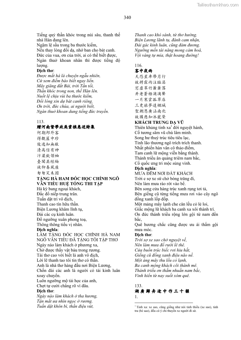 Luận án tiến sĩ ngữ văn Gia Định tam gia thi trong tiến trình văn học Hán Nôm Nam bộ - 29 Trang 340