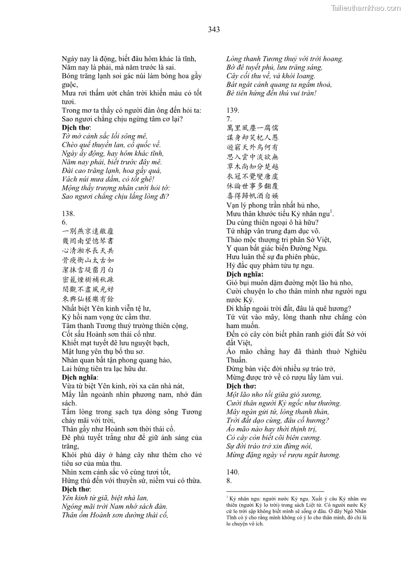 Luận án tiến sĩ ngữ văn Gia Định tam gia thi trong tiến trình văn học Hán Nôm Nam bộ - 29 Trang 343