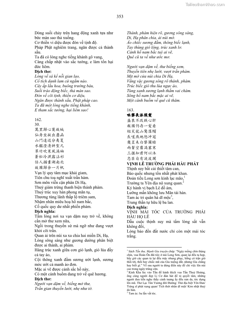 Luận án tiến sĩ ngữ văn Gia Định tam gia thi trong tiến trình văn học Hán Nôm Nam bộ - 30 Trang 353