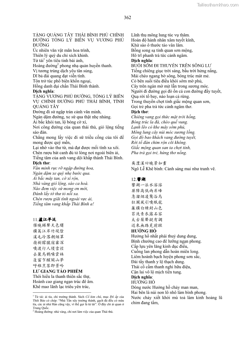 Luận án tiến sĩ ngữ văn Gia Định tam gia thi trong tiến trình văn học Hán Nôm Nam bộ - 31 Trang 362