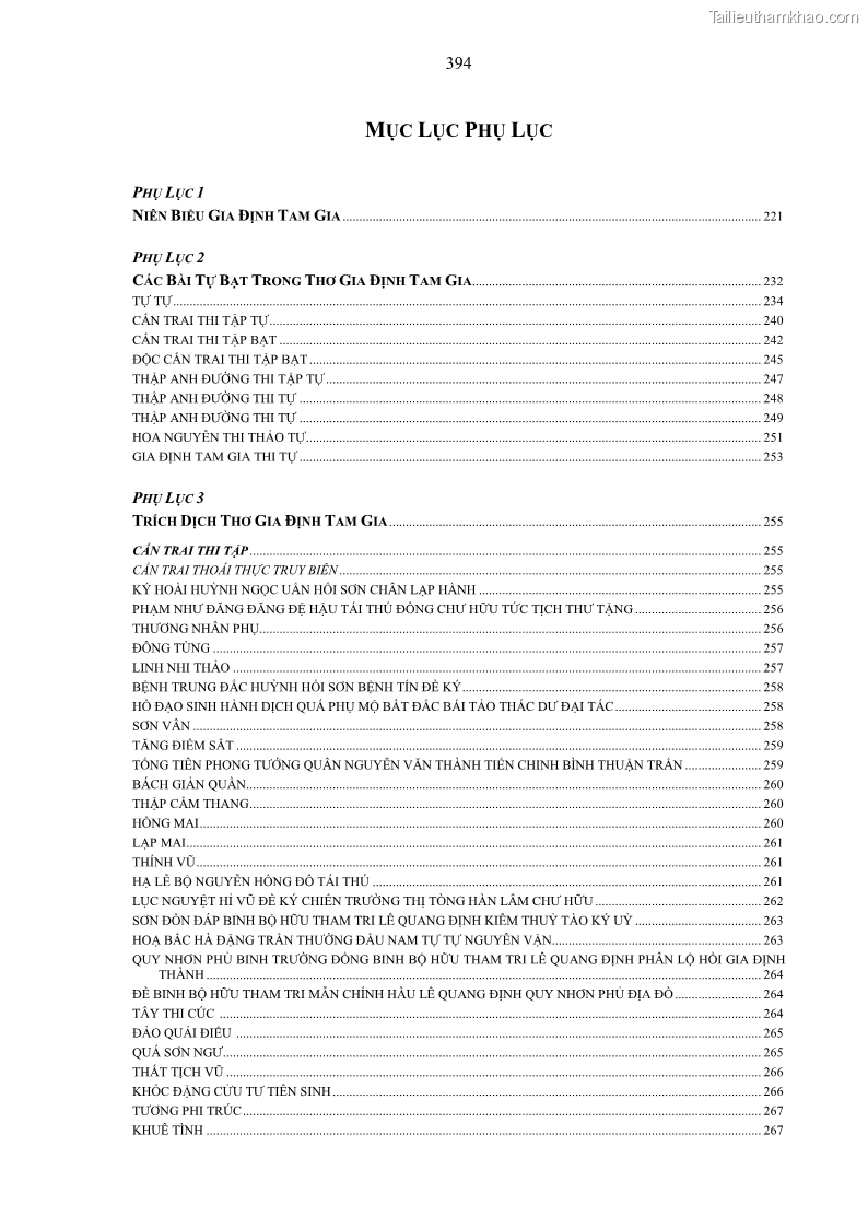 Luận án tiến sĩ ngữ văn Gia Định tam gia thi trong tiến trình văn học Hán Nôm Nam bộ - 33 Trang 394