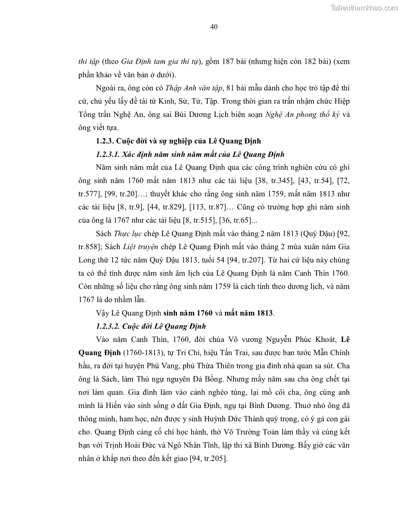 Luận án tiến sĩ ngữ văn Gia Định tam gia thi trong tiến trình văn học Hán Nôm Nam bộ - 4 Trang 42