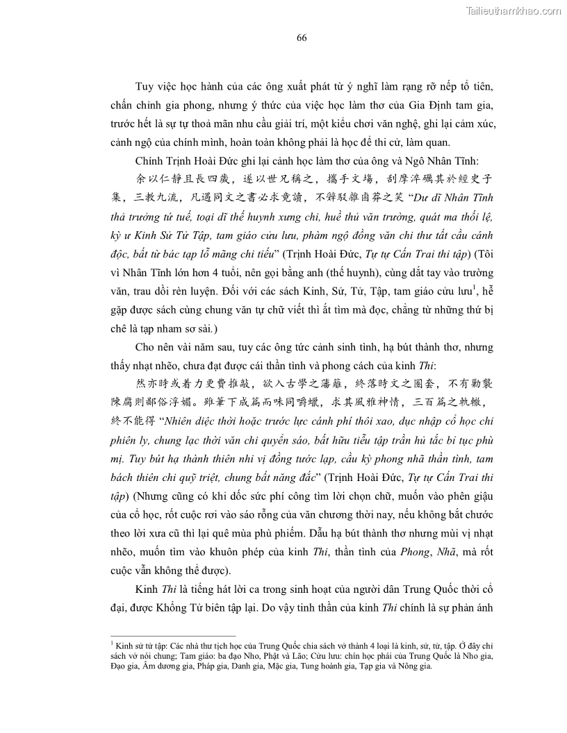 Luận án tiến sĩ ngữ văn Gia Định tam gia thi trong tiến trình văn học Hán Nôm Nam bộ - 6 Trang 68