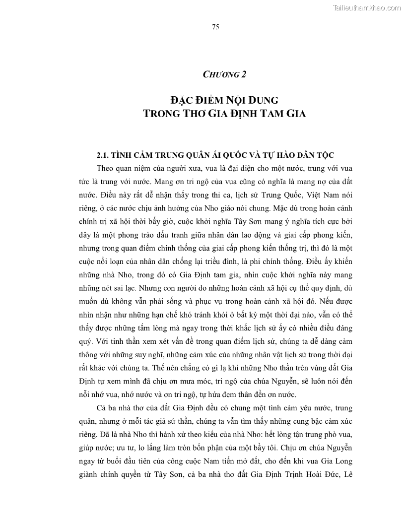 Luận án tiến sĩ ngữ văn Gia Định tam gia thi trong tiến trình văn học Hán Nôm Nam bộ - 7 Trang 77