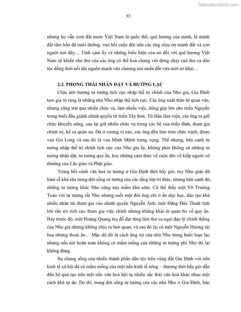 Luận án tiến sĩ ngữ văn Gia Định tam gia thi trong tiến trình văn học Hán Nôm Nam bộ - 8 Trang 94