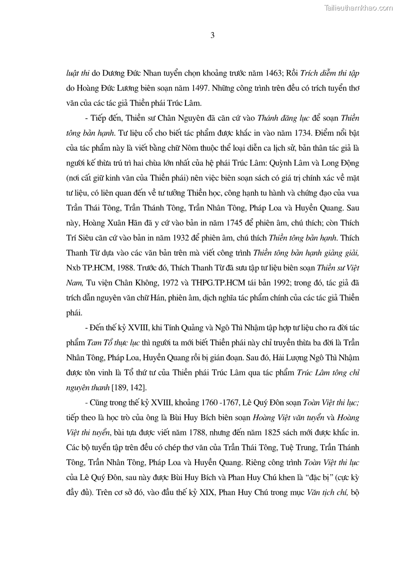 Luận án tiến sĩ ngữ văn Giá trị văn học trong tác phẩm của Thiền phái Trúc Lâm - 1 Trang 12