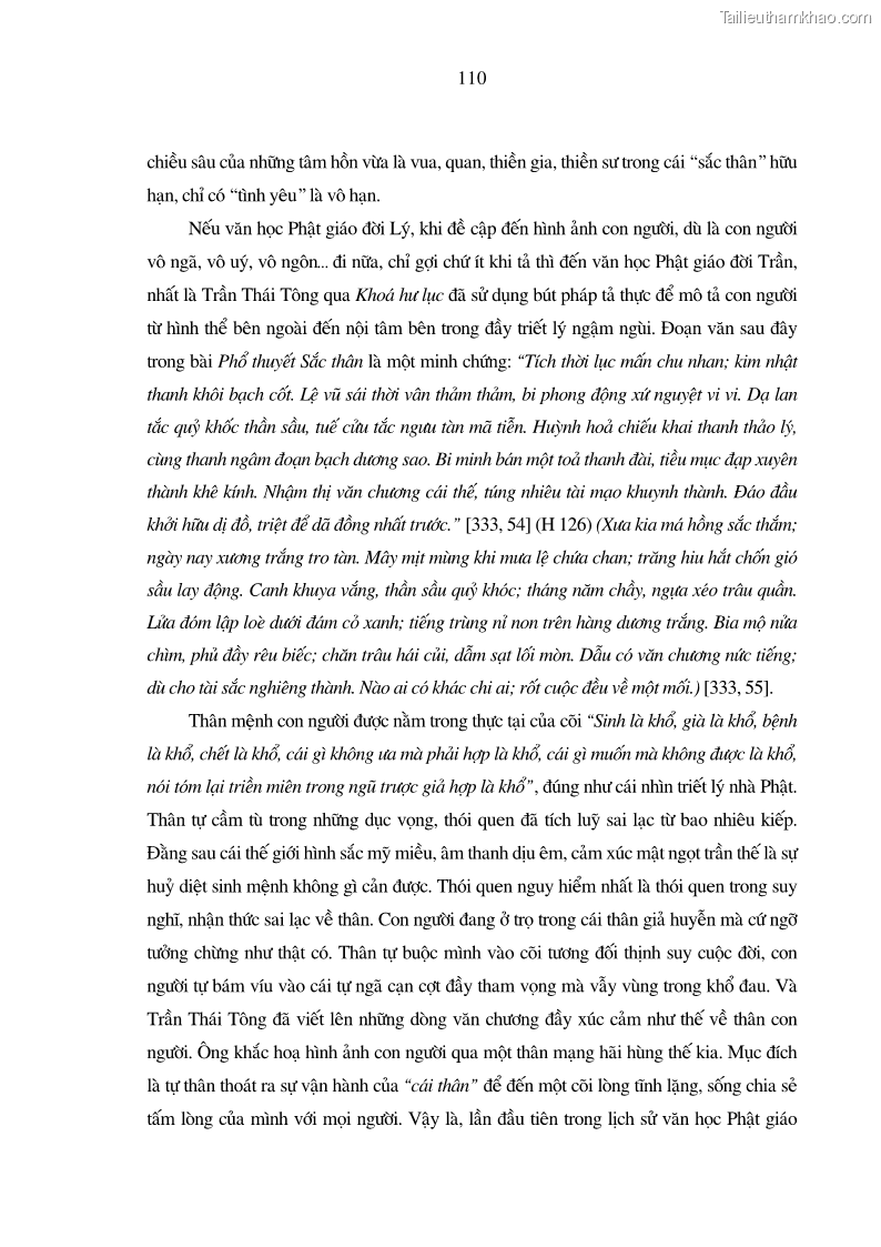 Luận án tiến sĩ ngữ văn Giá trị văn học trong tác phẩm của Thiền phái Trúc Lâm - 10 Trang 119