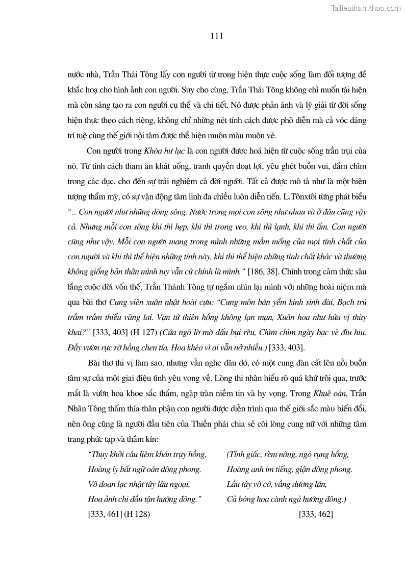 Luận án tiến sĩ ngữ văn Giá trị văn học trong tác phẩm của Thiền phái Trúc Lâm - 10 Trang 120