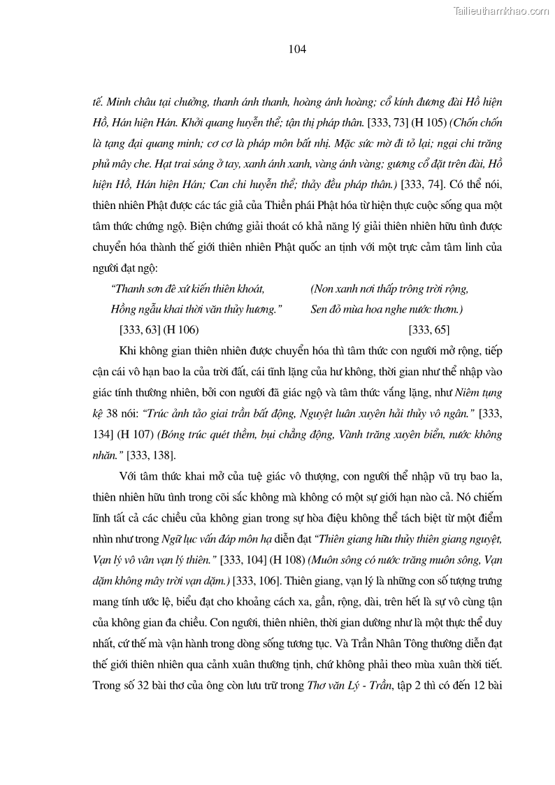 Luận án tiến sĩ ngữ văn Giá trị văn học trong tác phẩm của Thiền phái Trúc Lâm - 10 Trang 113