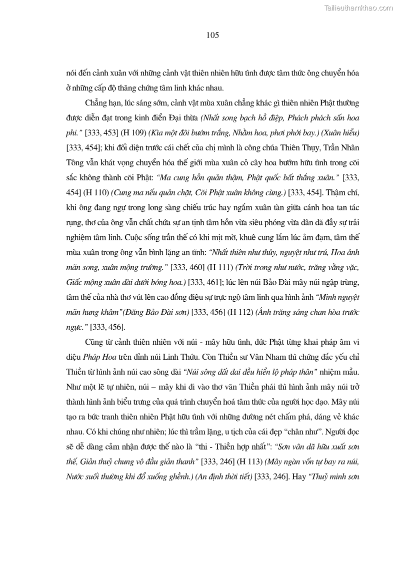 Luận án tiến sĩ ngữ văn Giá trị văn học trong tác phẩm của Thiền phái Trúc Lâm - 10 Trang 114