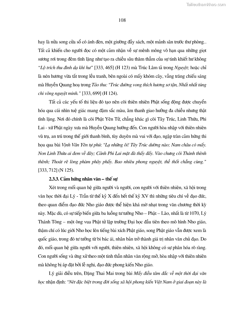 Luận án tiến sĩ ngữ văn Giá trị văn học trong tác phẩm của Thiền phái Trúc Lâm - 10 Trang 117