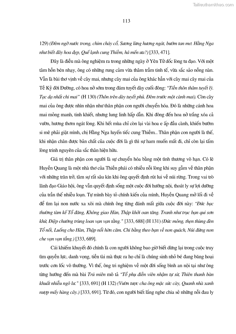 Luận án tiến sĩ ngữ văn Giá trị văn học trong tác phẩm của Thiền phái Trúc Lâm - 11 Trang 122