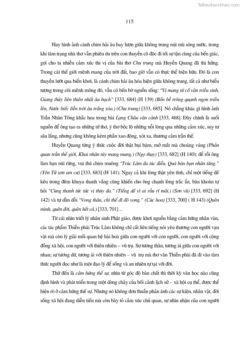 Luận án tiến sĩ ngữ văn Giá trị văn học trong tác phẩm của Thiền phái Trúc Lâm - 11 Trang 124