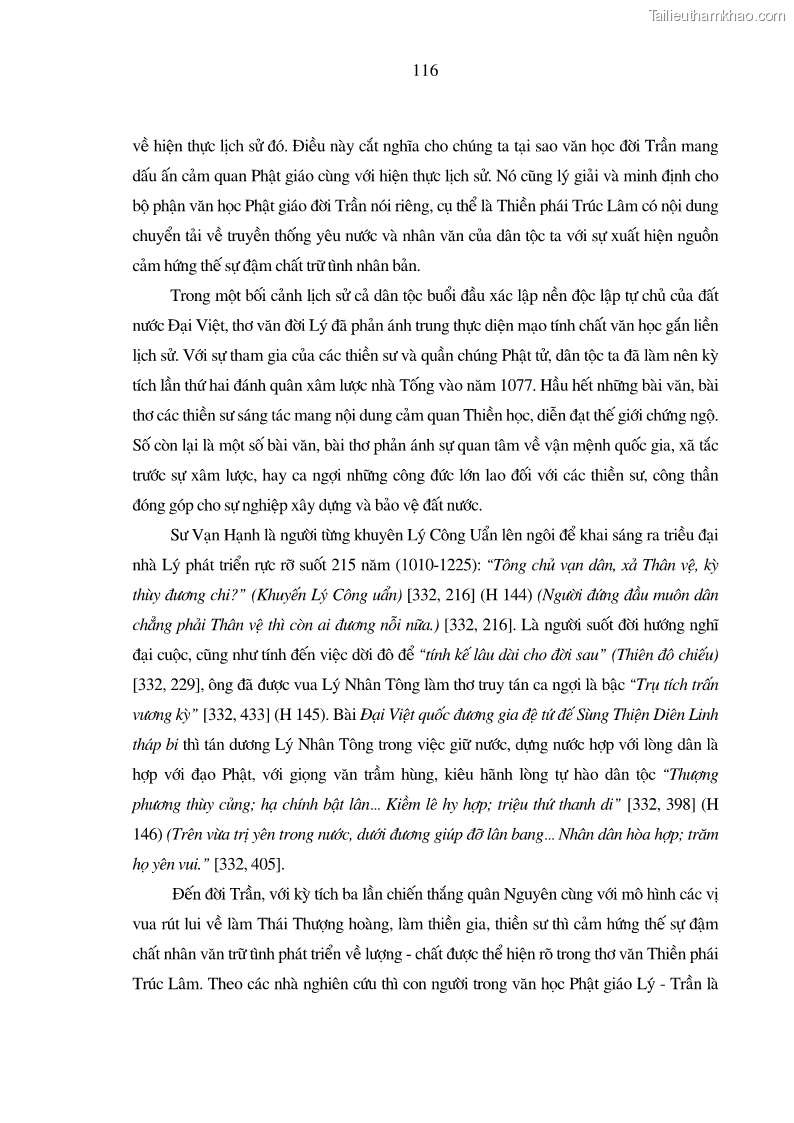 Luận án tiến sĩ ngữ văn Giá trị văn học trong tác phẩm của Thiền phái Trúc Lâm - 11 Trang 125