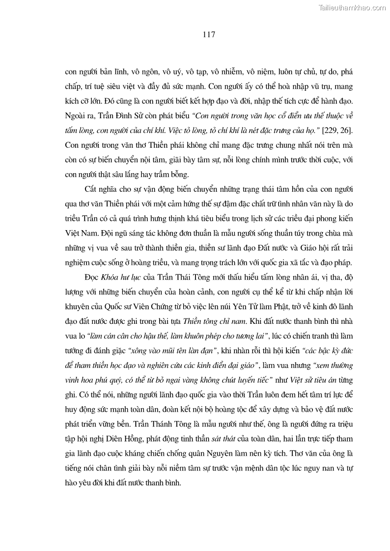 Luận án tiến sĩ ngữ văn Giá trị văn học trong tác phẩm của Thiền phái Trúc Lâm - 11 Trang 126