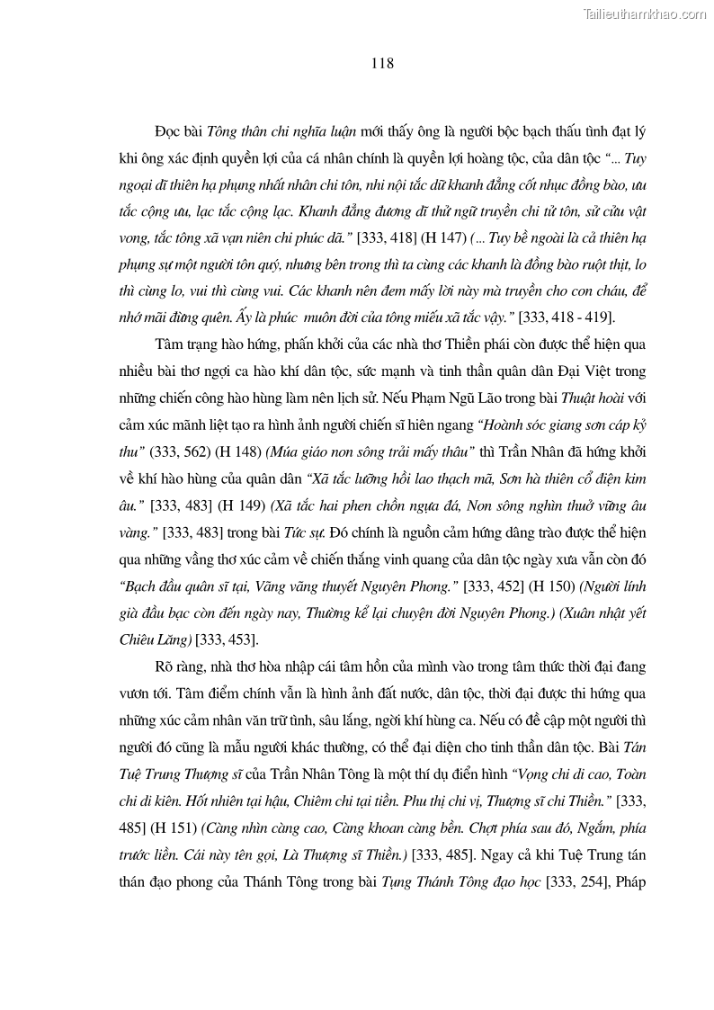 Luận án tiến sĩ ngữ văn Giá trị văn học trong tác phẩm của Thiền phái Trúc Lâm - 11 Trang 127