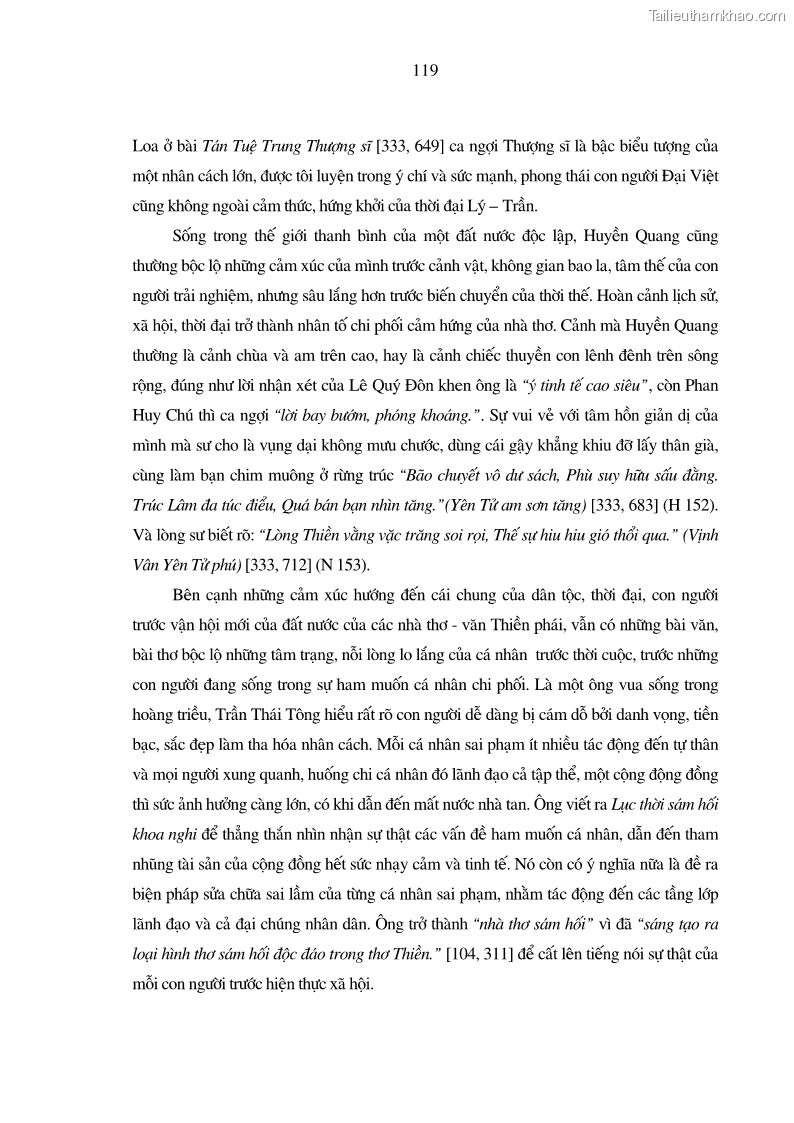 Luận án tiến sĩ ngữ văn Giá trị văn học trong tác phẩm của Thiền phái Trúc Lâm - 11 Trang 128