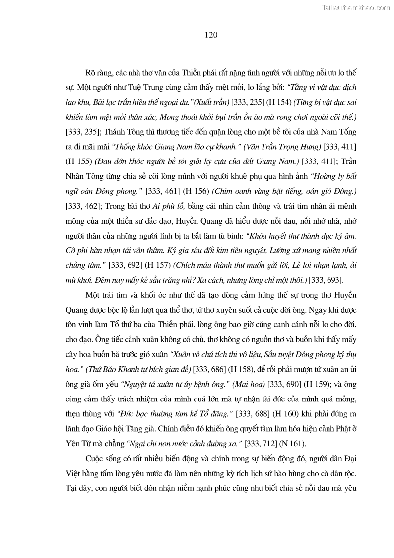 Luận án tiến sĩ ngữ văn Giá trị văn học trong tác phẩm của Thiền phái Trúc Lâm - 11 Trang 129