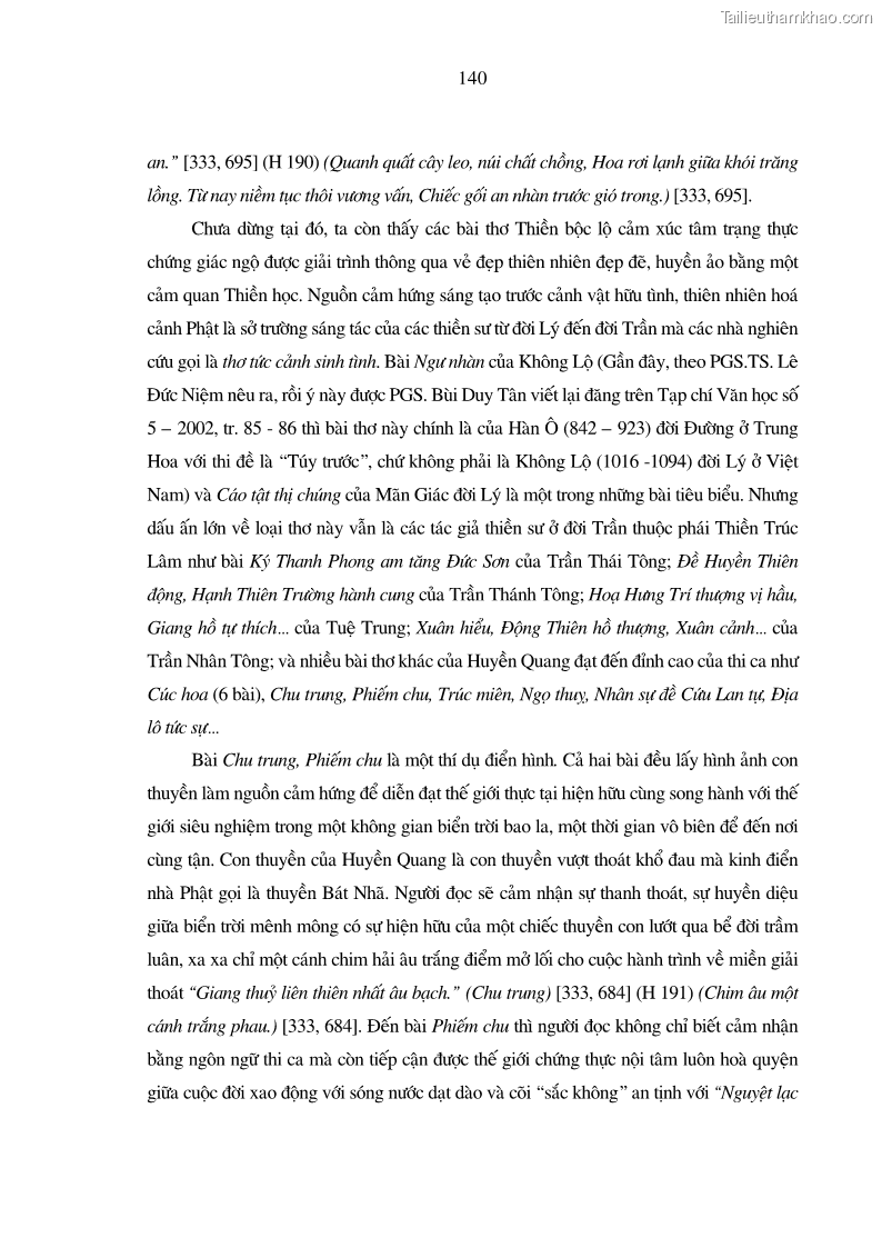 Luận án tiến sĩ ngữ văn Giá trị văn học trong tác phẩm của Thiền phái Trúc Lâm - 13 Trang 149