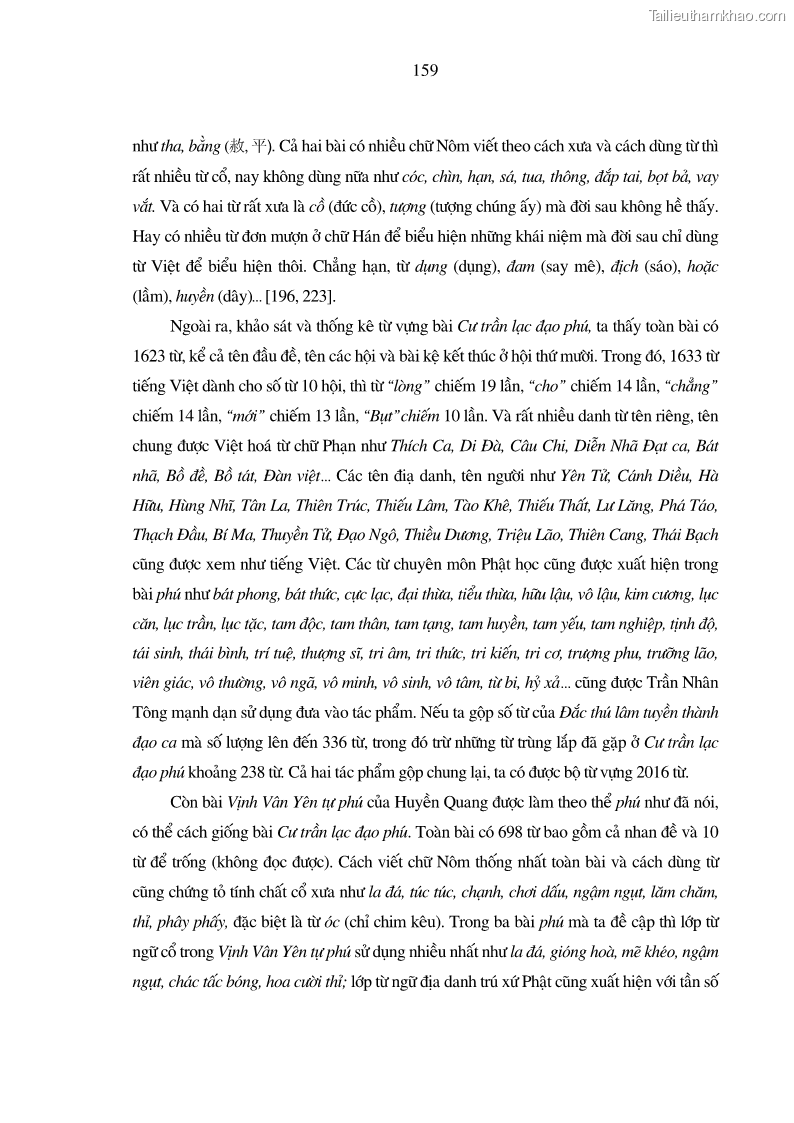 Luận án tiến sĩ ngữ văn Giá trị văn học trong tác phẩm của Thiền phái Trúc Lâm - 14 Trang 168