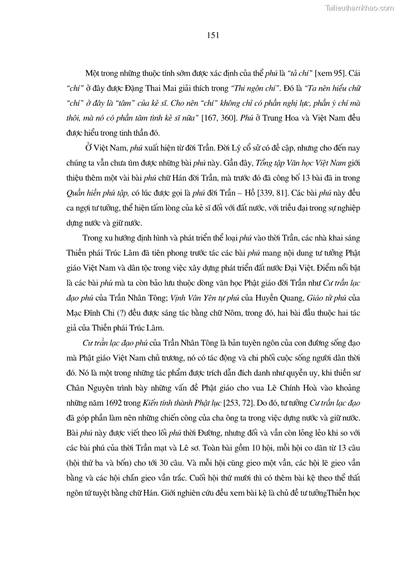 Luận án tiến sĩ ngữ văn Giá trị văn học trong tác phẩm của Thiền phái Trúc Lâm - 14 Trang 160