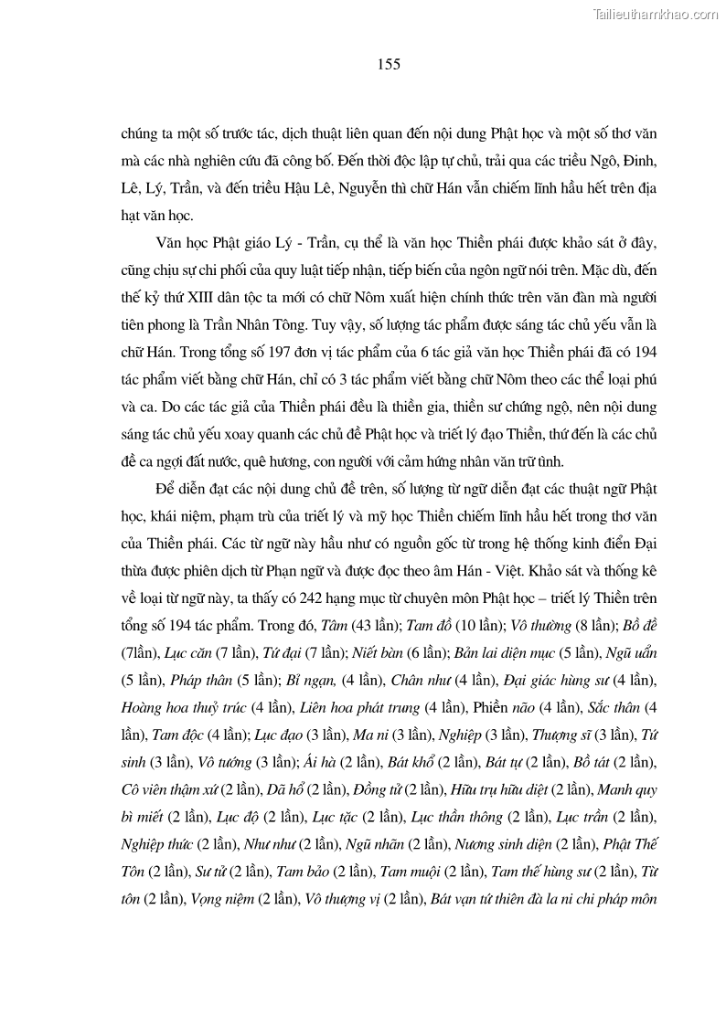 Luận án tiến sĩ ngữ văn Giá trị văn học trong tác phẩm của Thiền phái Trúc Lâm - 14 Trang 164