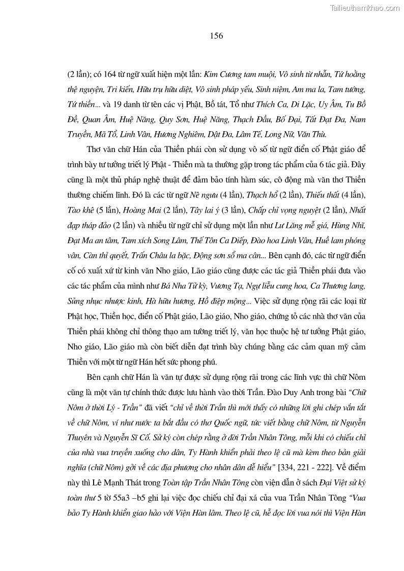Luận án tiến sĩ ngữ văn Giá trị văn học trong tác phẩm của Thiền phái Trúc Lâm - 14 Trang 165