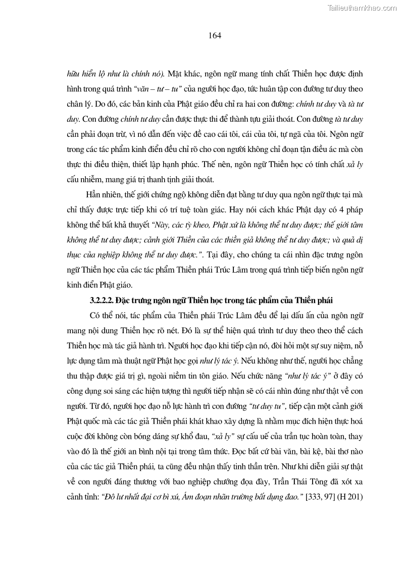Luận án tiến sĩ ngữ văn Giá trị văn học trong tác phẩm của Thiền phái Trúc Lâm - 15 Trang 173