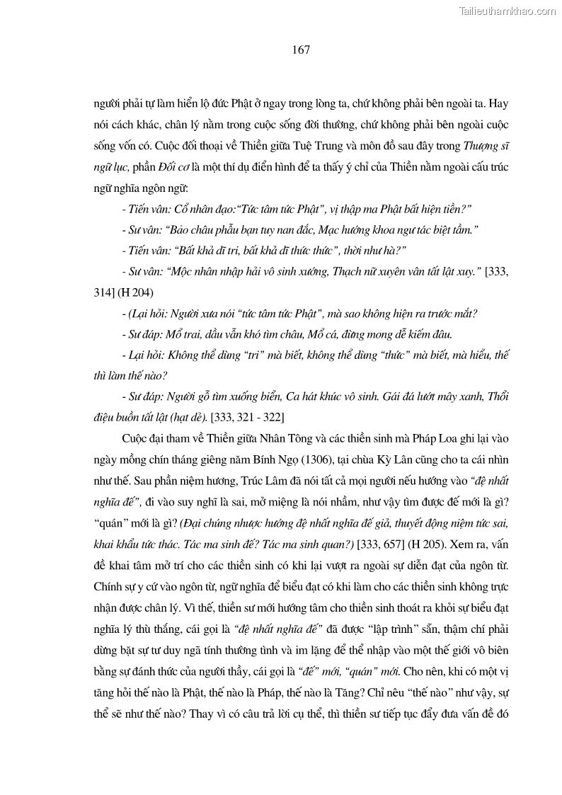 Luận án tiến sĩ ngữ văn Giá trị văn học trong tác phẩm của Thiền phái Trúc Lâm - 15 Trang 176