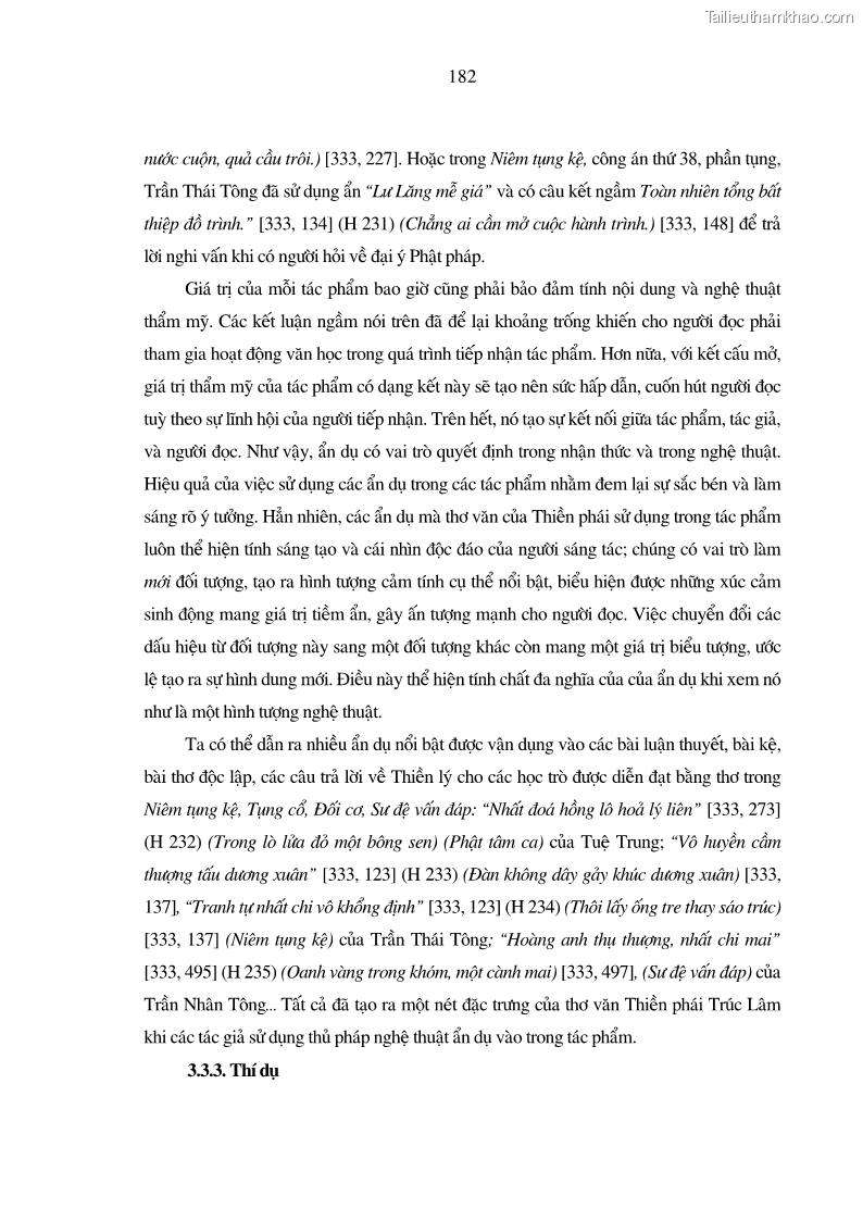 Luận án tiến sĩ ngữ văn Giá trị văn học trong tác phẩm của Thiền phái Trúc Lâm - 16 Trang 191