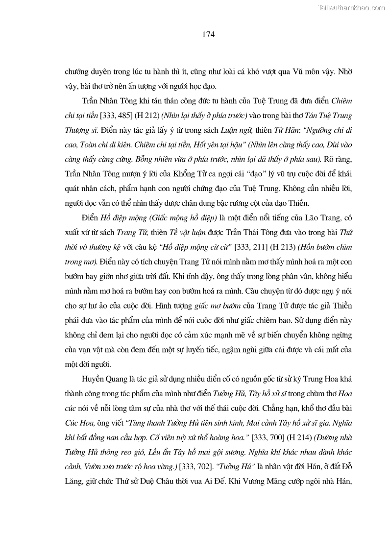 Luận án tiến sĩ ngữ văn Giá trị văn học trong tác phẩm của Thiền phái Trúc Lâm - 16 Trang 183