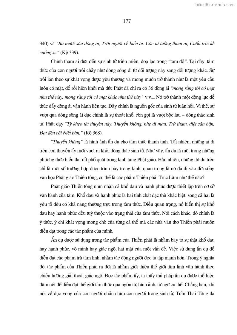 Luận án tiến sĩ ngữ văn Giá trị văn học trong tác phẩm của Thiền phái Trúc Lâm - 16 Trang 186
