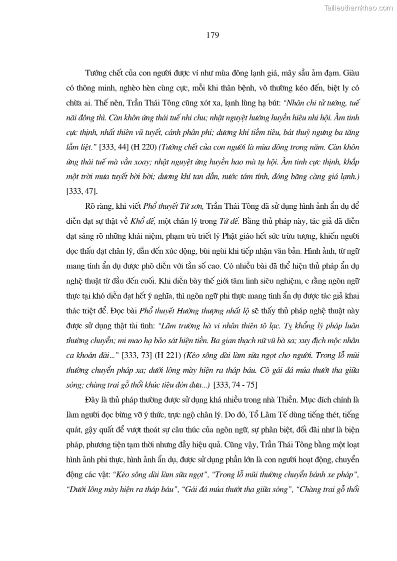 Luận án tiến sĩ ngữ văn Giá trị văn học trong tác phẩm của Thiền phái Trúc Lâm - 16 Trang 188