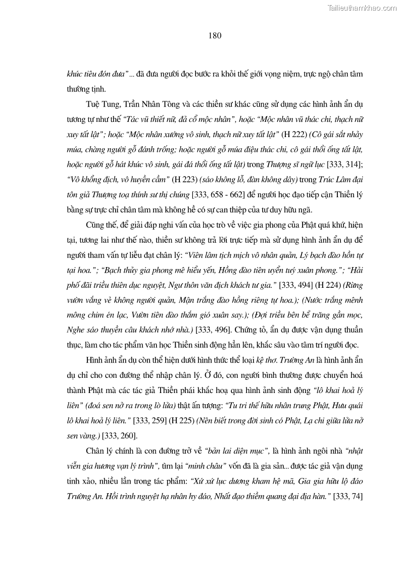 Luận án tiến sĩ ngữ văn Giá trị văn học trong tác phẩm của Thiền phái Trúc Lâm - 16 Trang 189