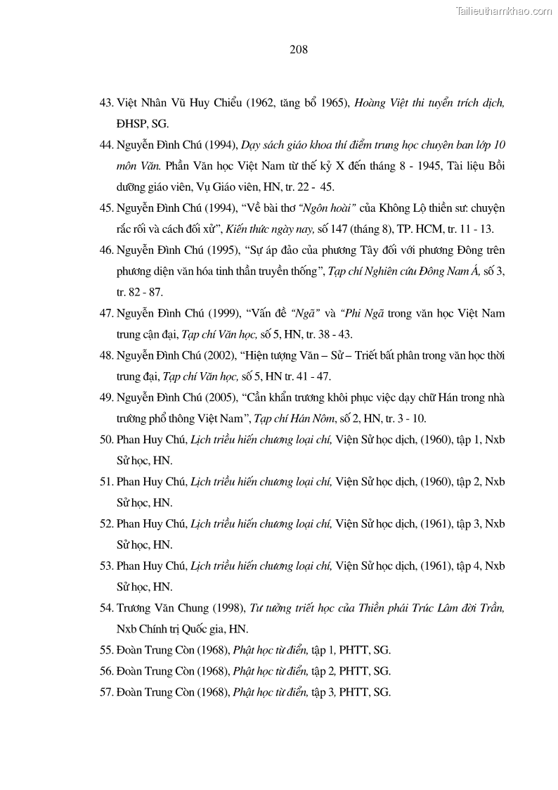 Luận án tiến sĩ ngữ văn Giá trị văn học trong tác phẩm của Thiền phái Trúc Lâm - 19 Trang 217