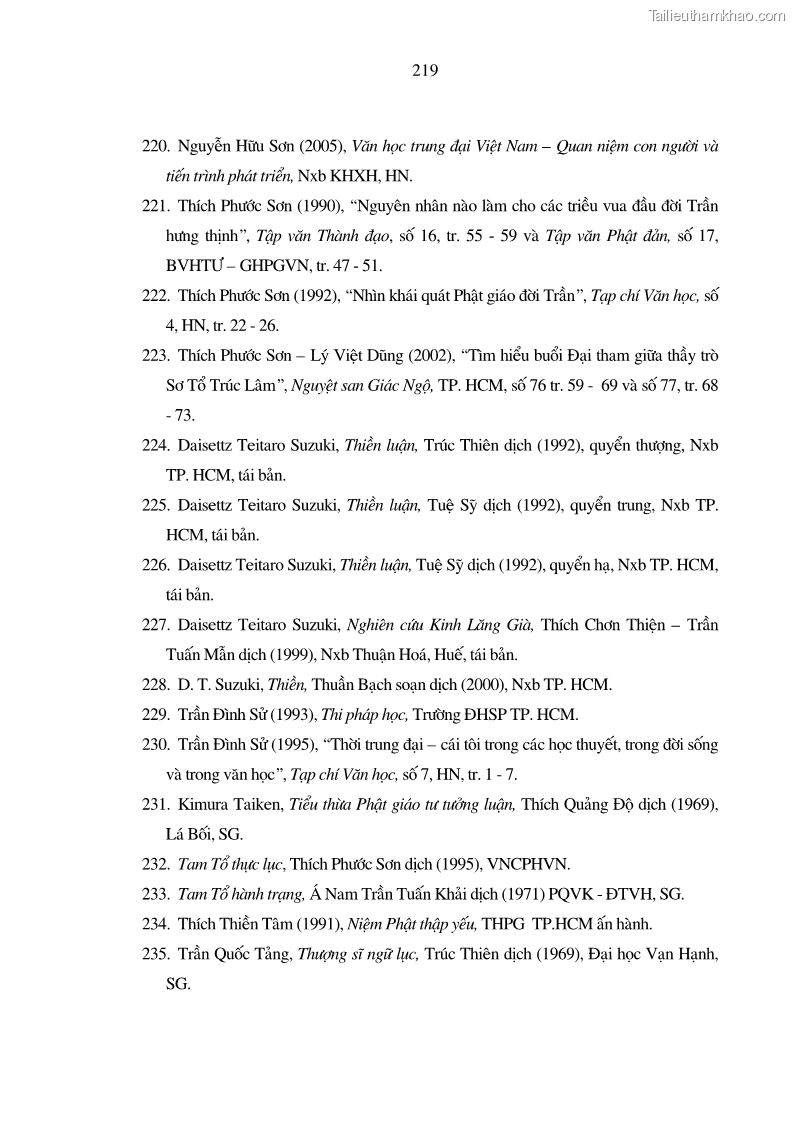 Luận án tiến sĩ ngữ văn Giá trị văn học trong tác phẩm của Thiền phái Trúc Lâm - 19 Trang 228