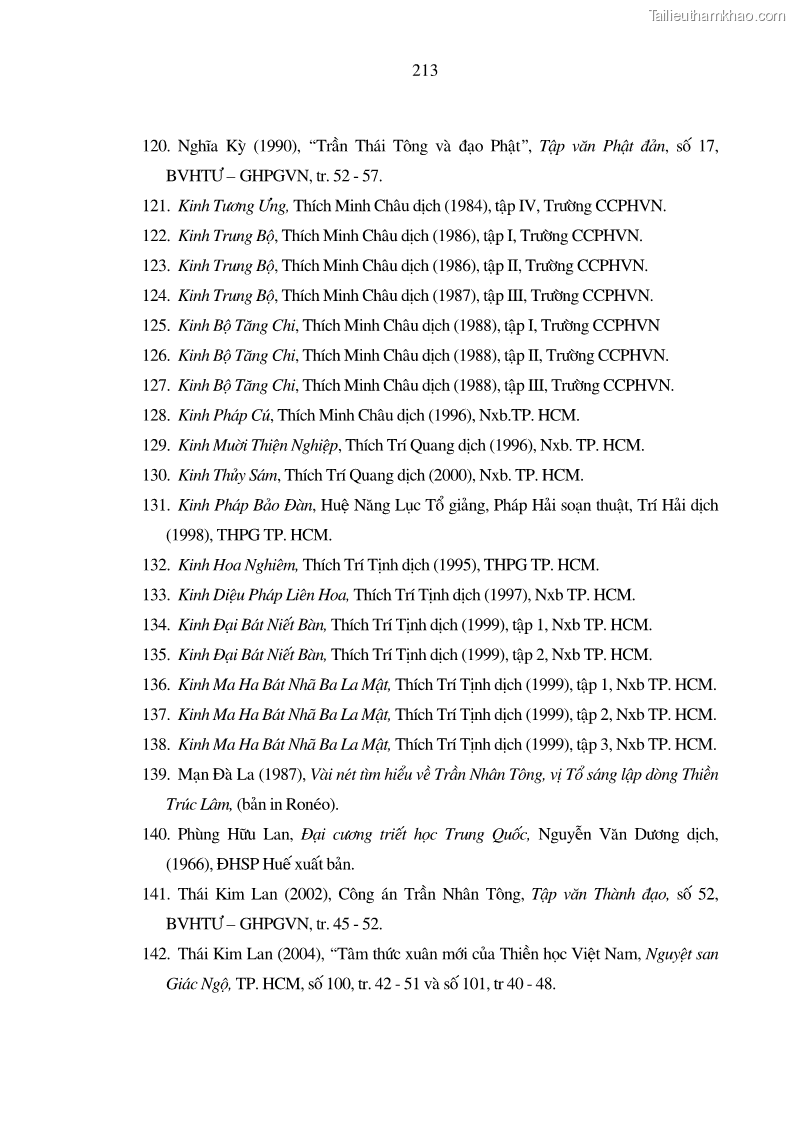 Luận án tiến sĩ ngữ văn Giá trị văn học trong tác phẩm của Thiền phái Trúc Lâm - 19 Trang 222