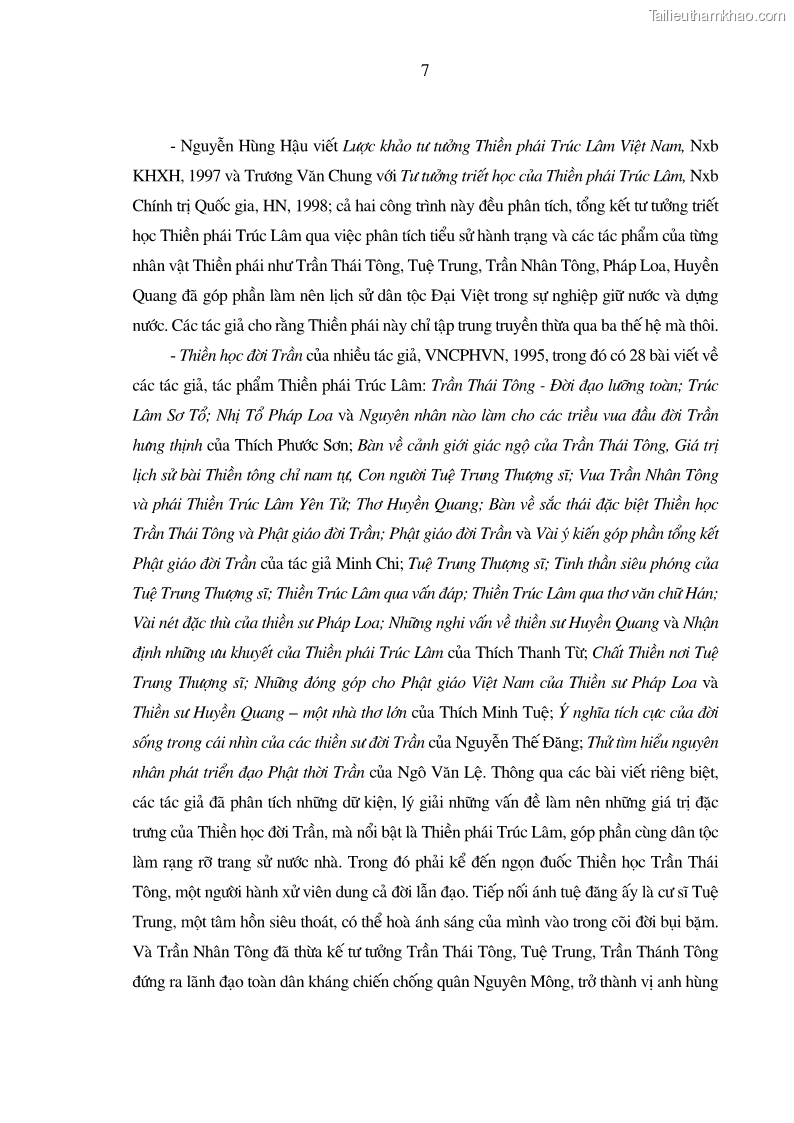 Luận án tiến sĩ ngữ văn Giá trị văn học trong tác phẩm của Thiền phái Trúc Lâm - 2 Trang 16