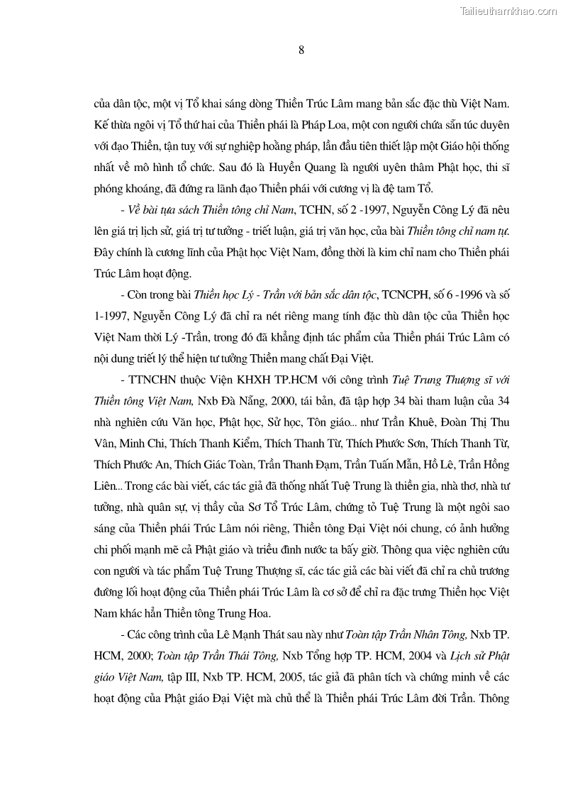 Luận án tiến sĩ ngữ văn Giá trị văn học trong tác phẩm của Thiền phái Trúc Lâm - 2 Trang 17