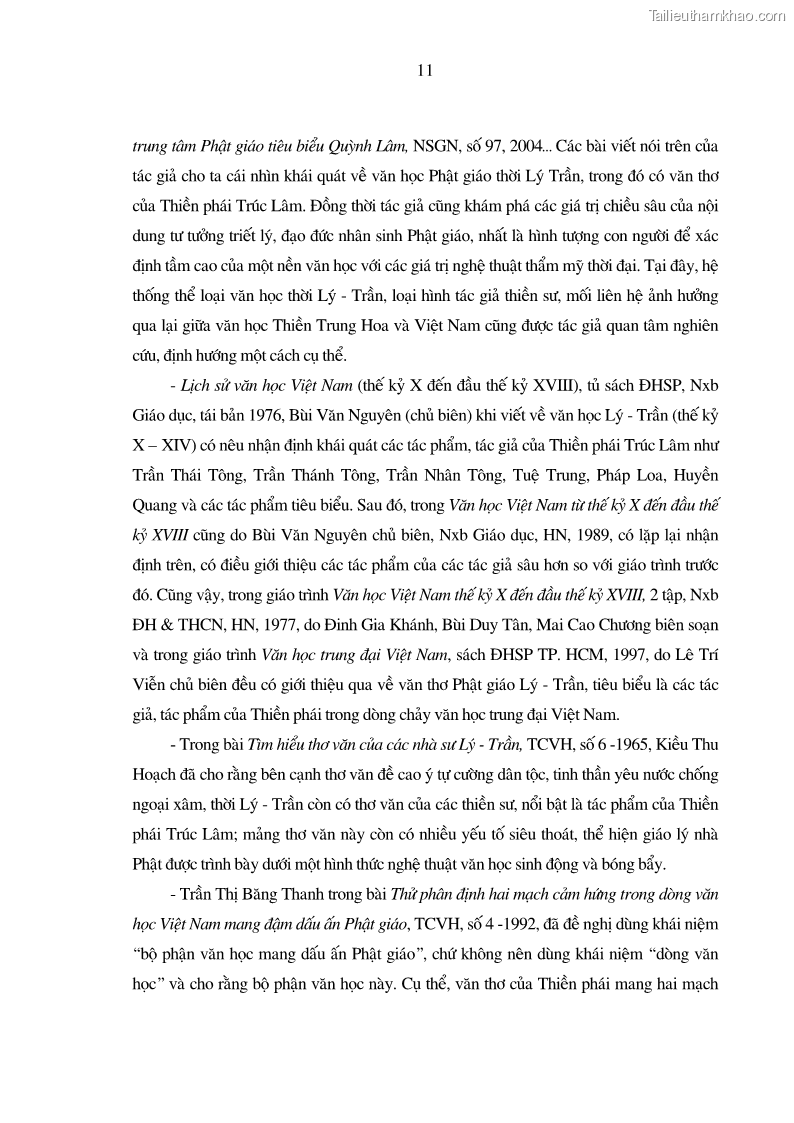 Luận án tiến sĩ ngữ văn Giá trị văn học trong tác phẩm của Thiền phái Trúc Lâm - 2 Trang 20