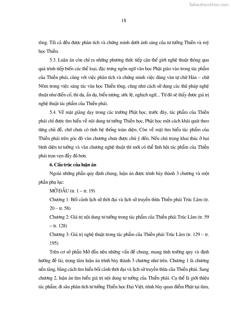 Luận án tiến sĩ ngữ văn Giá trị văn học trong tác phẩm của Thiền phái Trúc Lâm - 3 Trang 27