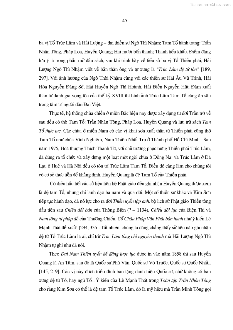 Luận án tiến sĩ ngữ văn Giá trị văn học trong tác phẩm của Thiền phái Trúc Lâm - 5 Trang 54