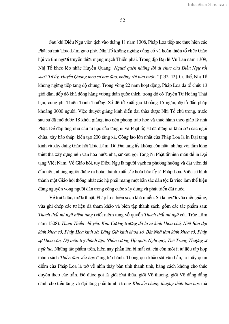 Luận án tiến sĩ ngữ văn Giá trị văn học trong tác phẩm của Thiền phái Trúc Lâm - 6 Trang 61