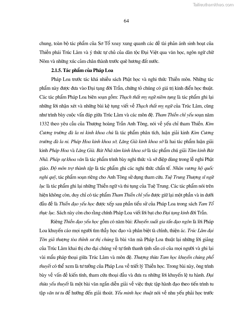 Luận án tiến sĩ ngữ văn Giá trị văn học trong tác phẩm của Thiền phái Trúc Lâm - 7 Trang 73