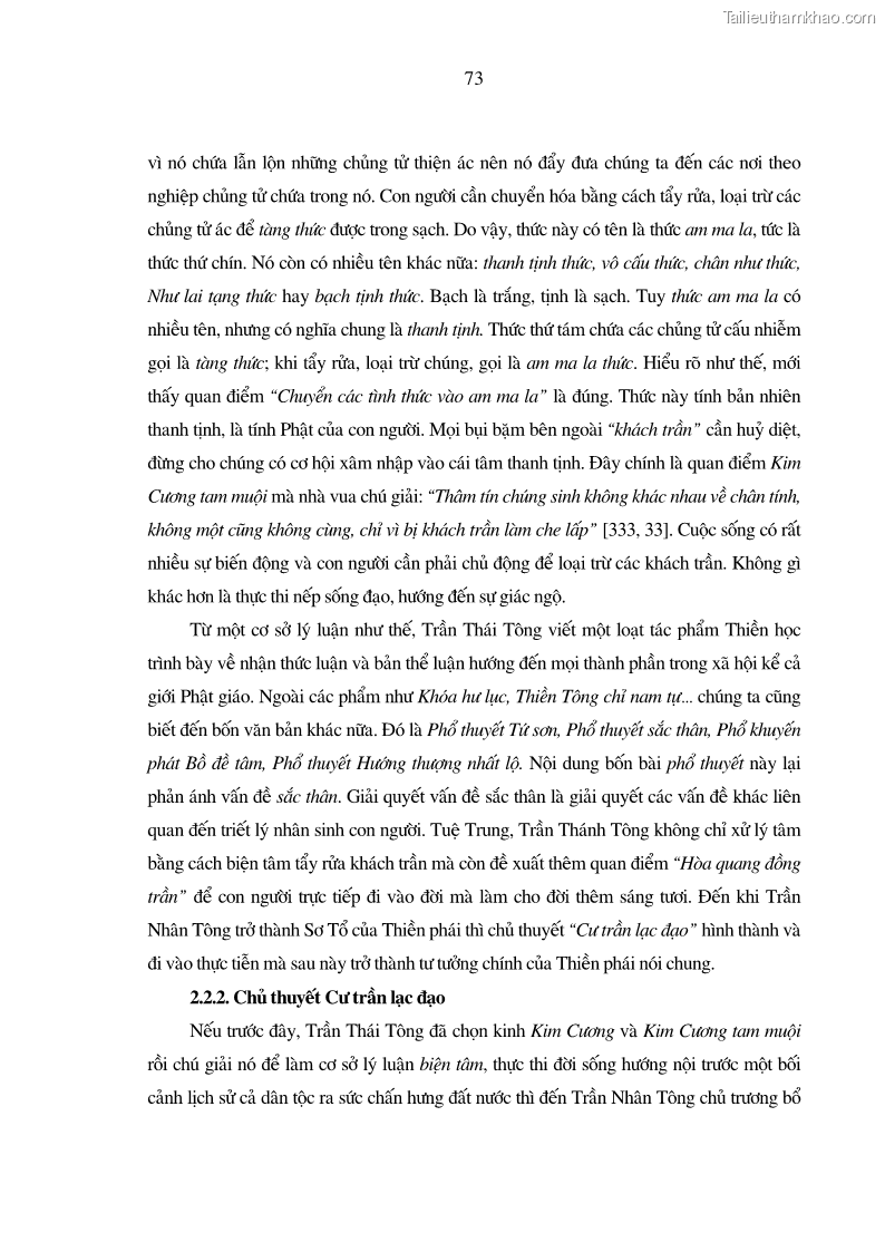 Luận án tiến sĩ ngữ văn Giá trị văn học trong tác phẩm của Thiền phái Trúc Lâm - 7 Trang 82