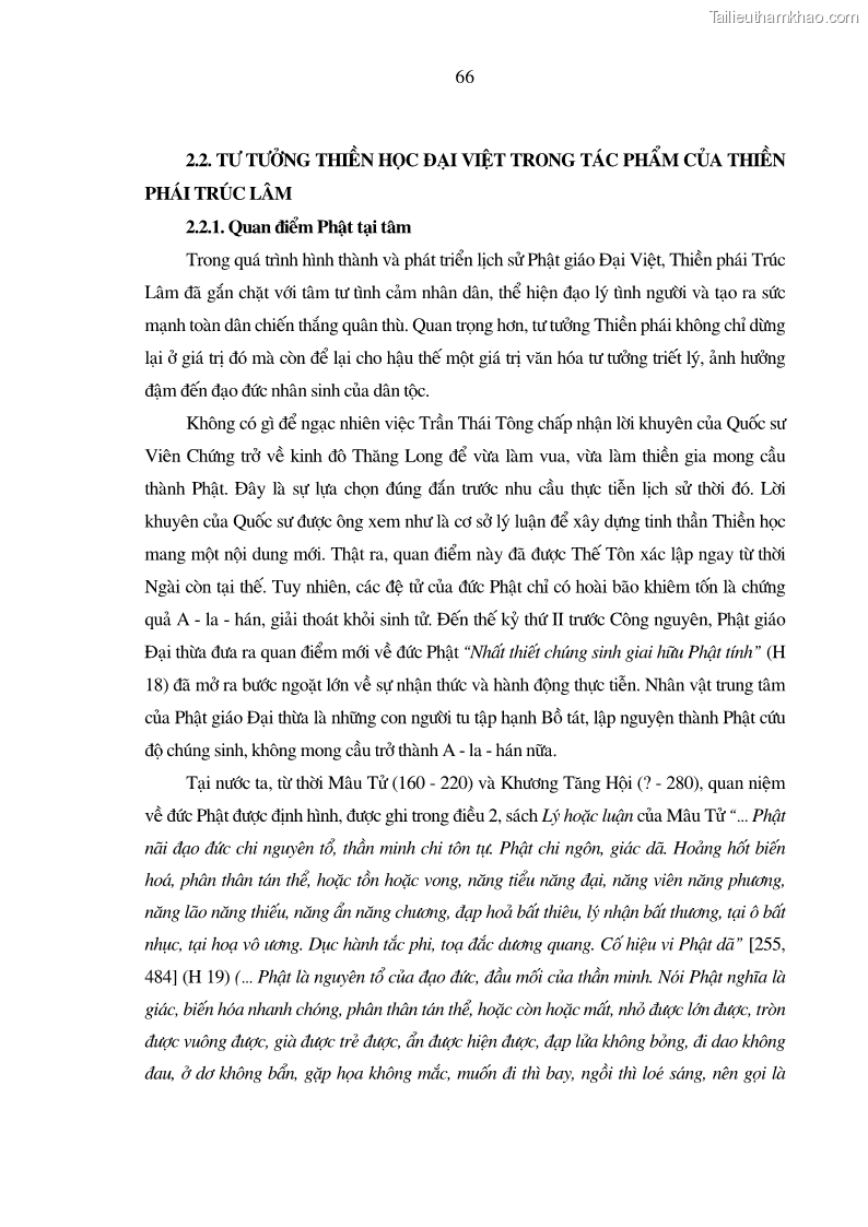 Luận án tiến sĩ ngữ văn Giá trị văn học trong tác phẩm của Thiền phái Trúc Lâm - 7 Trang 75