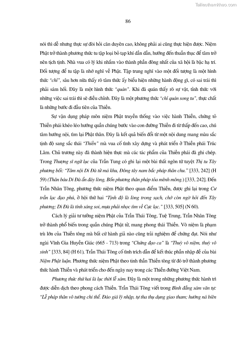 Luận án tiến sĩ ngữ văn Giá trị văn học trong tác phẩm của Thiền phái Trúc Lâm - 8 Trang 95