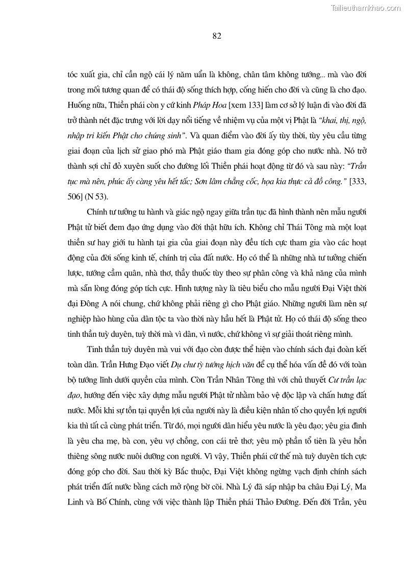 Luận án tiến sĩ ngữ văn Giá trị văn học trong tác phẩm của Thiền phái Trúc Lâm - 8 Trang 91
