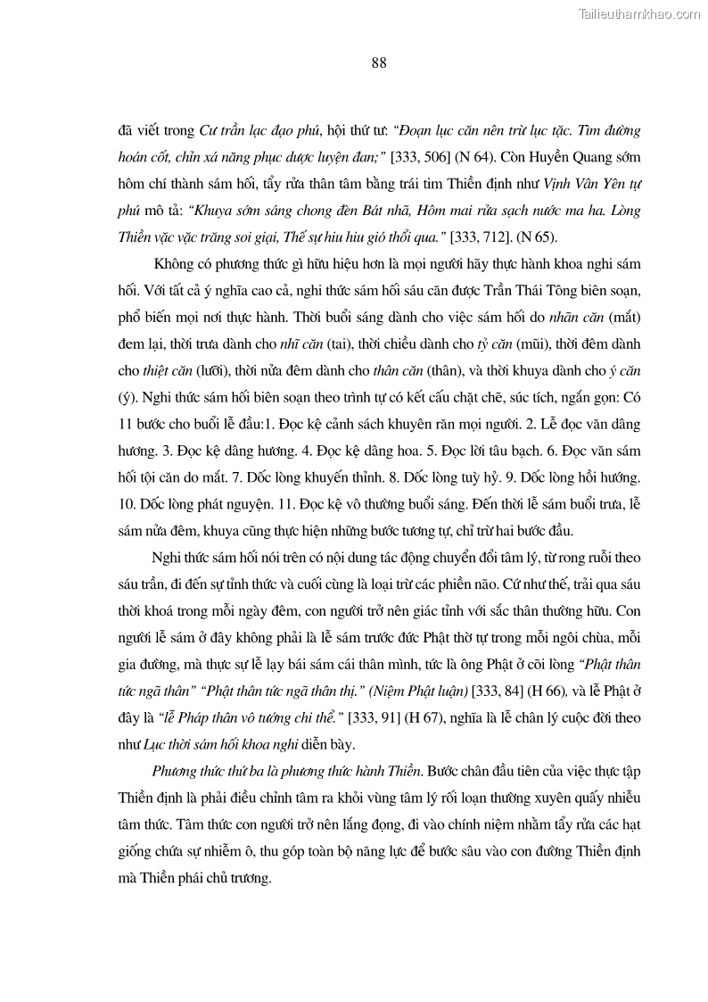 Luận án tiến sĩ ngữ văn Giá trị văn học trong tác phẩm của Thiền phái Trúc Lâm - 9 Trang 97